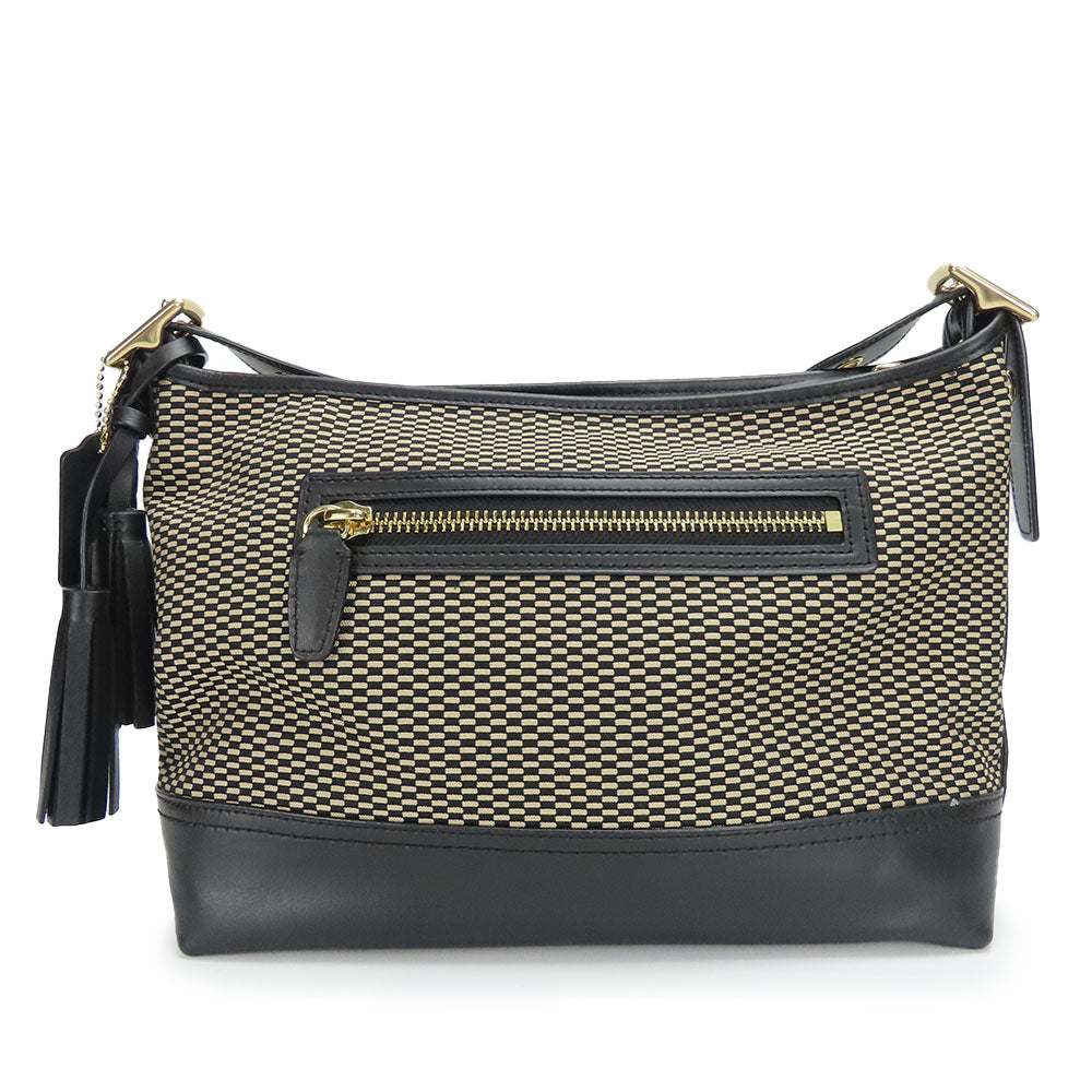 COACH Shoulder Bag F20937 Canvas, Leather beige Women Used Authentic