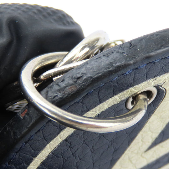 LOUIS VUITTON key ring MP2082 leather Navy Taurillon Clemence Initials Portocre unisex(Unisex) Used Authentic