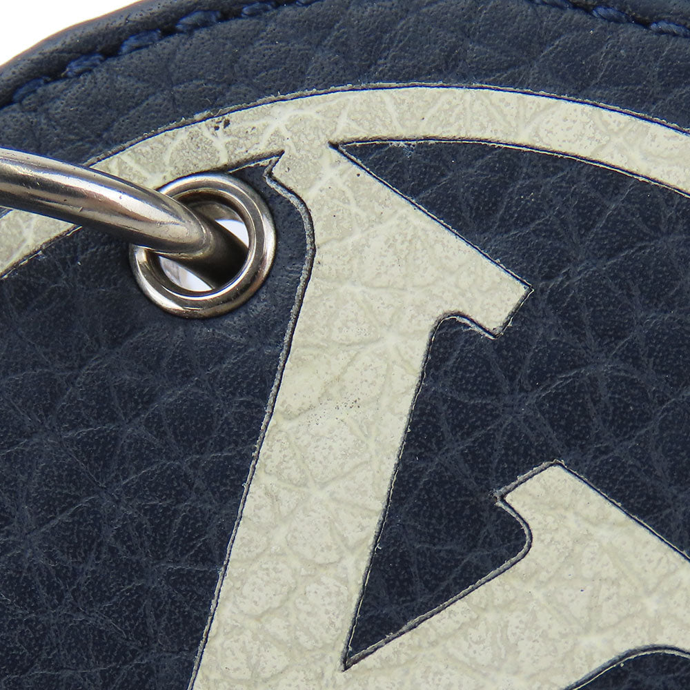 LOUIS VUITTON key ring MP2082 leather Navy Taurillon Clemence Initials Portocre unisex(Unisex) Used Authentic
