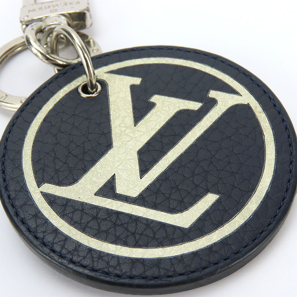 LOUIS VUITTON key ring MP2082 leather Navy Taurillon Clemence Initials Portocre unisex(Unisex) Used Authentic