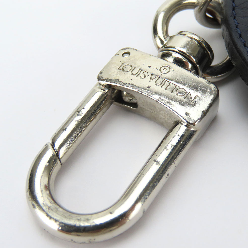 LOUIS VUITTON key ring MP2082 leather Navy Taurillon Clemence Initials Portocre unisex(Unisex) Used Authentic