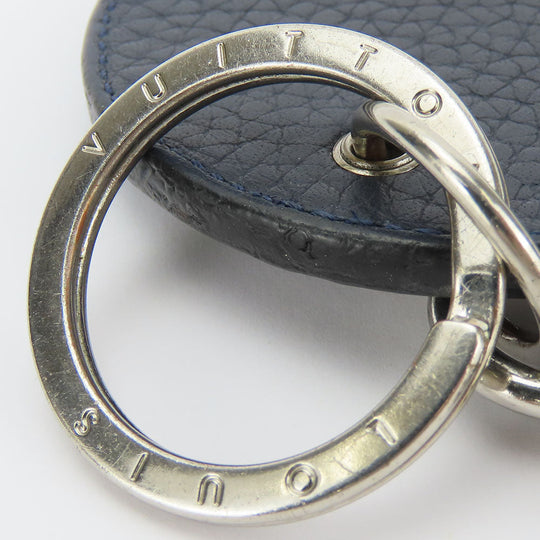 LOUIS VUITTON key ring MP2082 leather Navy Taurillon Clemence Initials Portocre unisex(Unisex) Used Authentic