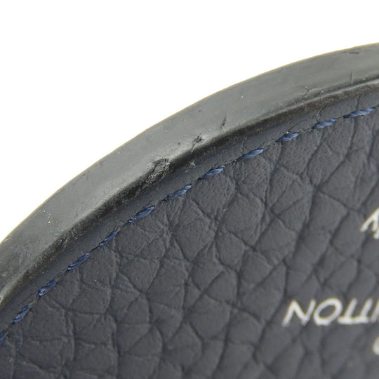 LOUIS VUITTON key ring MP2082 leather Navy Taurillon Clemence Initials Portocre unisex(Unisex) Used Authentic