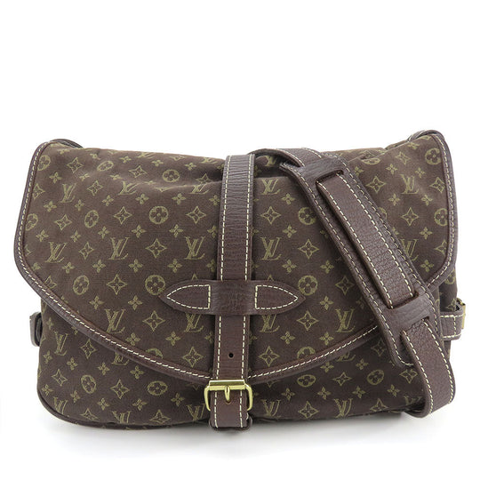 LOUIS VUITTON Shoulder Bag M95227 Monogram Minilan , Leather Brown Saumur 30 Women Used Authentic