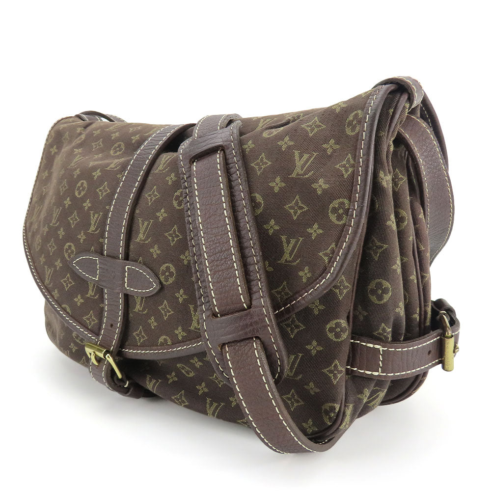 LOUIS VUITTON Shoulder Bag M95227 Monogram Minilan , Leather Brown Saumur 30 Women Used Authentic