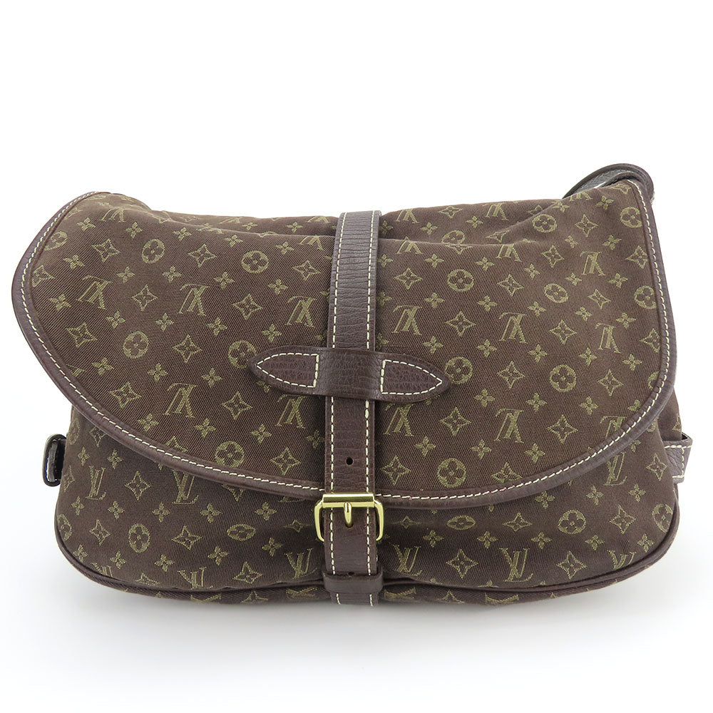 LOUIS VUITTON Shoulder Bag M95227 Monogram Minilan , Leather Brown Saumur 30 Women Used Authentic