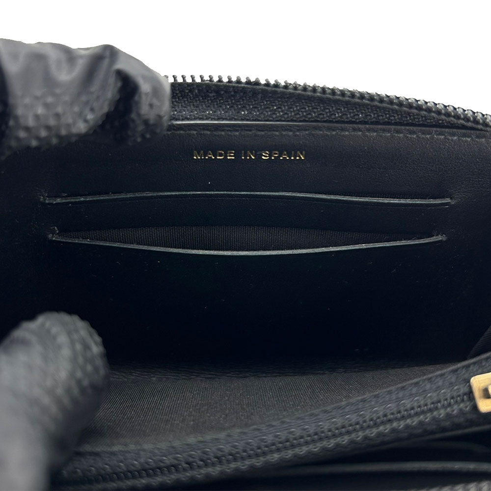 CHANEL Coin case Caviar skin black Boy chanel Women Used Authentic