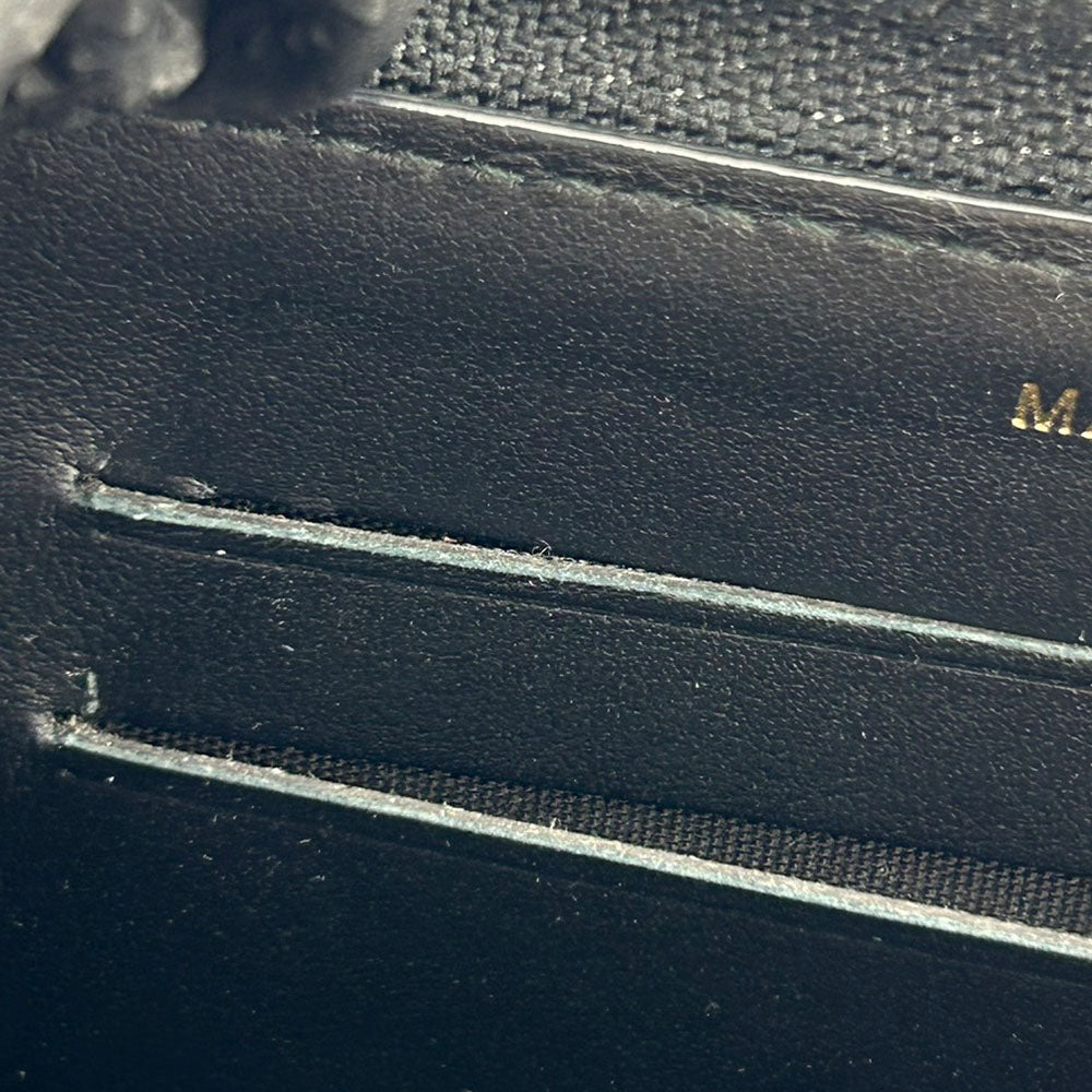 CHANEL Coin case Caviar skin black Boy chanel Women Used Authentic
