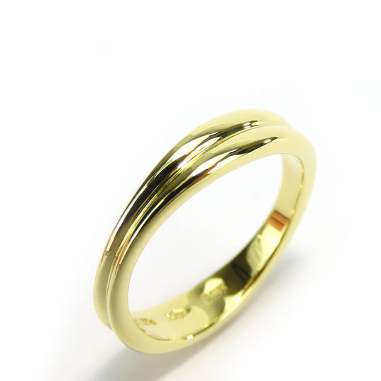 TIFFANY&Co. Ring K18 yellow gold Yellow Gold Double wave Women Used Authentic