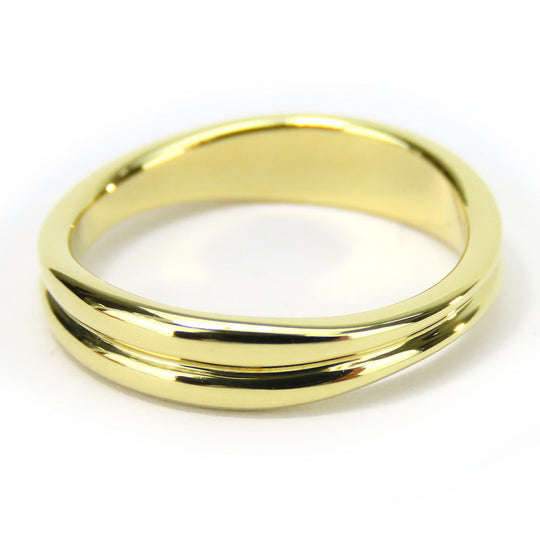 TIFFANY&Co. Ring K18 yellow gold Yellow Gold Double wave Women Used Authentic