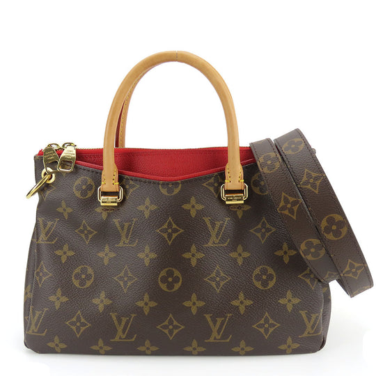 LOUIS VUITTON Handbag M41241 Monogram, Leather Red Palas BB Women Used Authentic