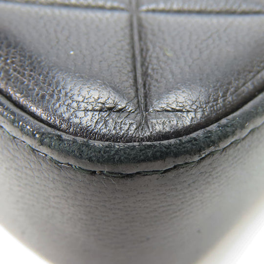 CHANEL Shoulder Bag lambskin black Chain wallet Women Used Authentic