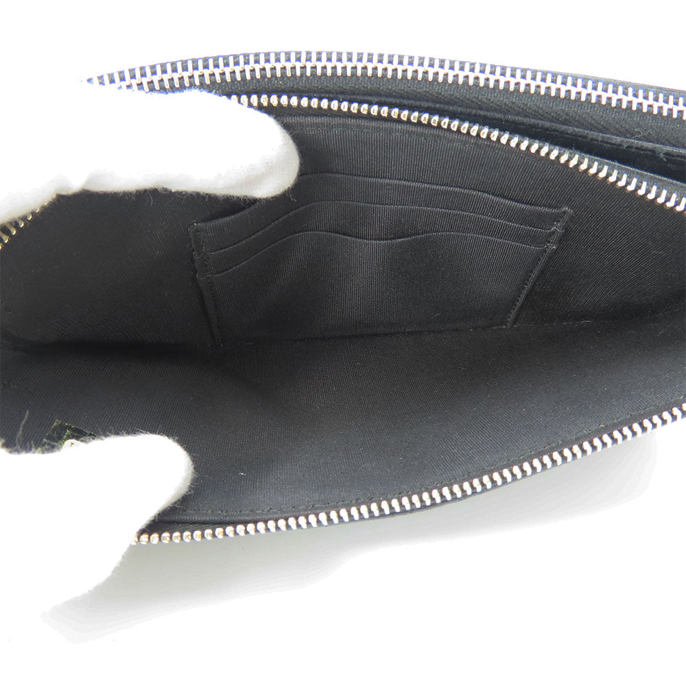 CHANEL Shoulder Bag lambskin black Chain wallet Women Used Authentic