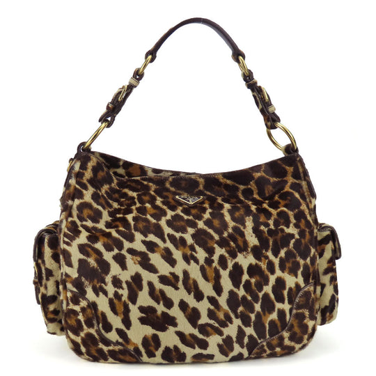PRADA Shoulder Bag BR3352 Harako beige Women Used Authentic
