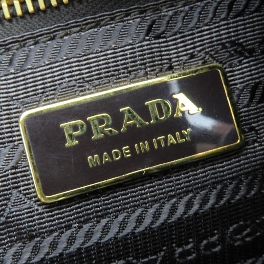 PRADA Shoulder Bag BR3352 Harako beige Women Used Authentic