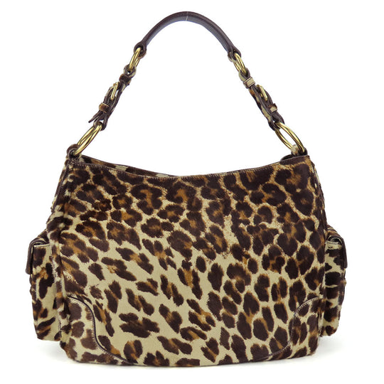 PRADA Shoulder Bag BR3352 Harako beige Women Used Authentic