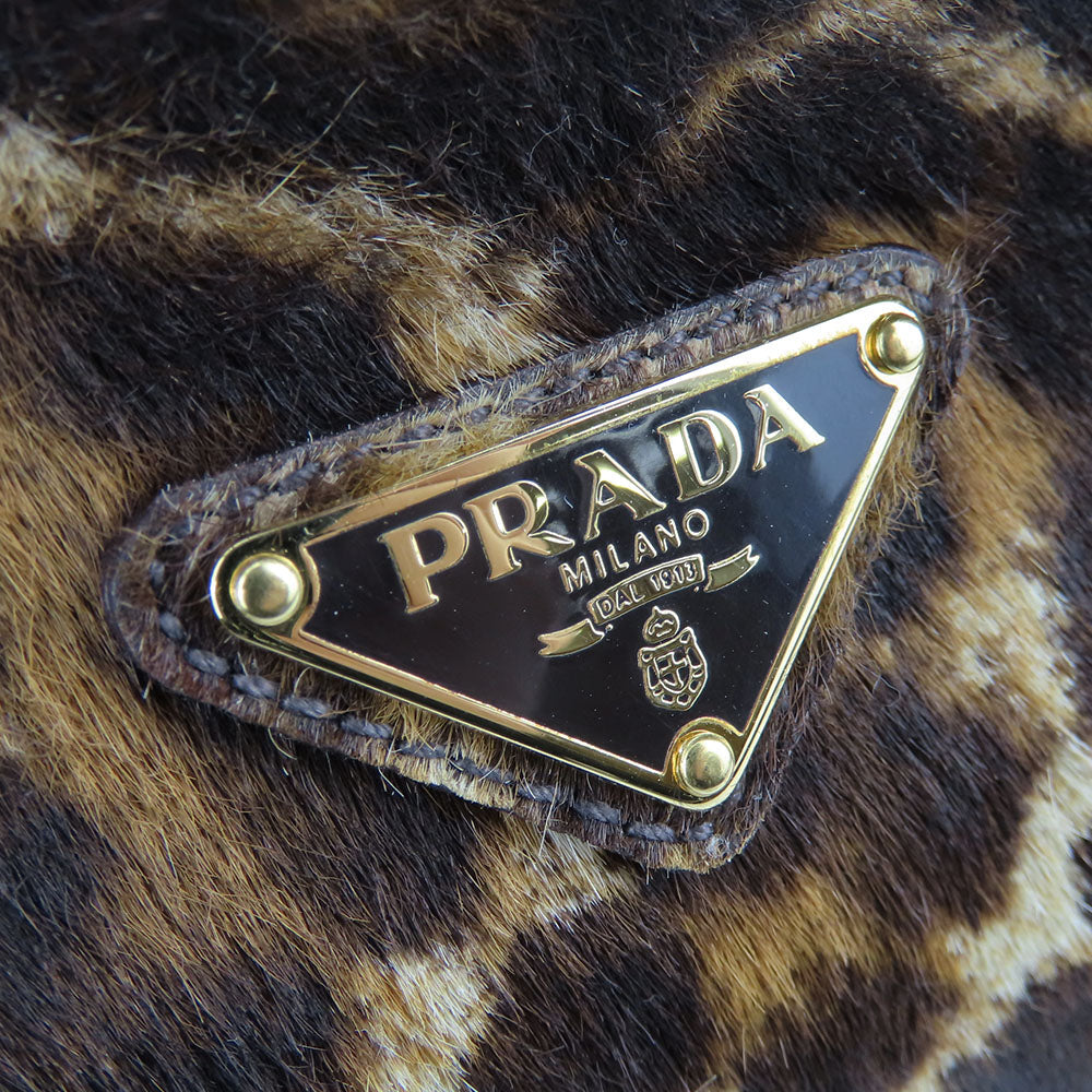 PRADA Shoulder Bag BR3352 Harako beige Women Used Authentic