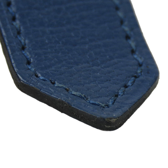 HERMES Card Case Shave blue Bean unisex(Unisex) Used Authentic