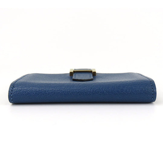 HERMES Card Case Shave blue Bean unisex(Unisex) Used Authentic