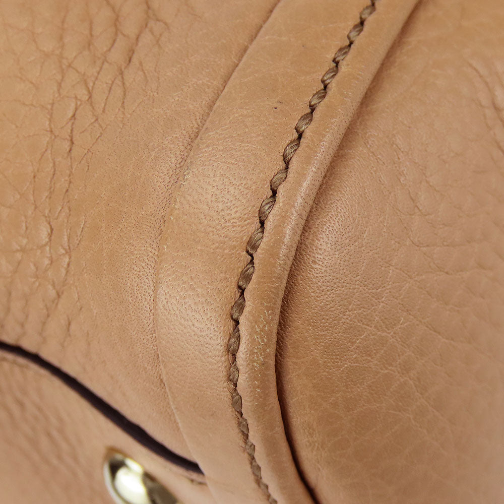 GUCCI Handbag 369176 leather beige Interlocking Soho Women Used Authentic