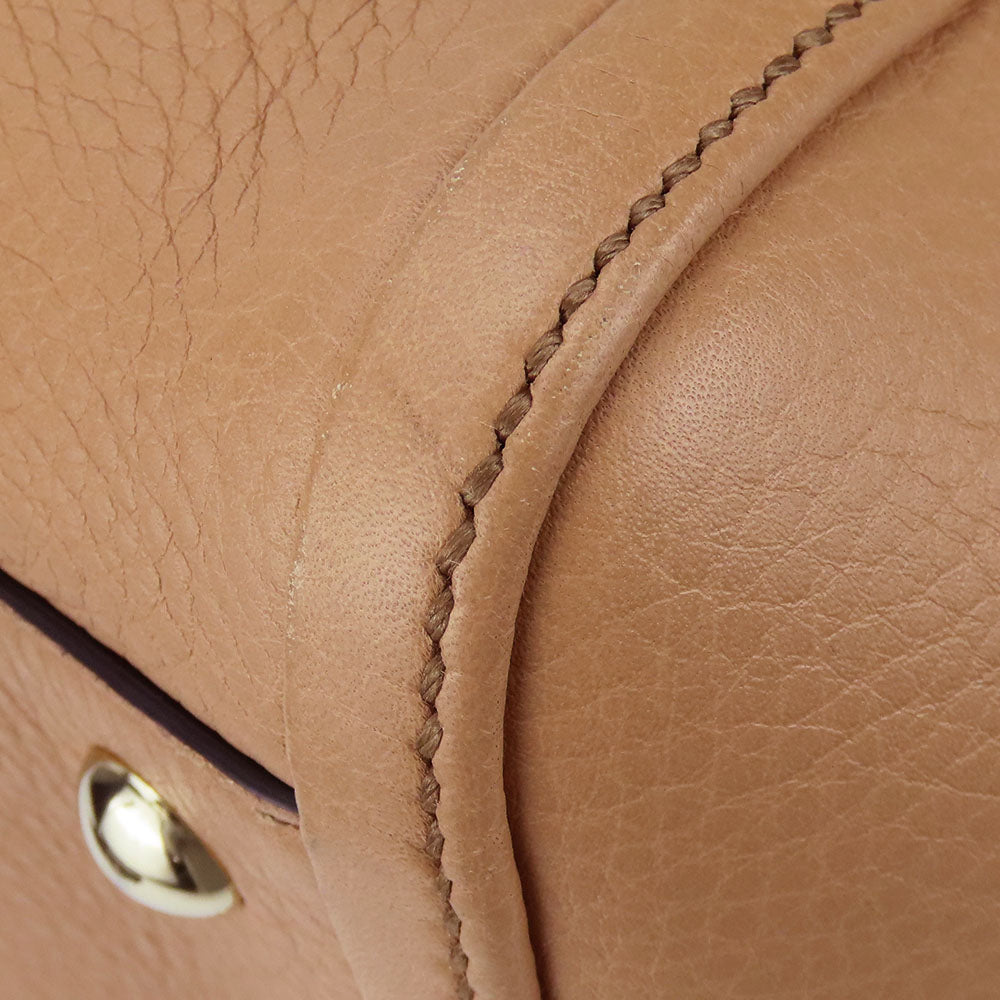GUCCI Handbag 369176 leather beige Interlocking Soho Women Used Authentic