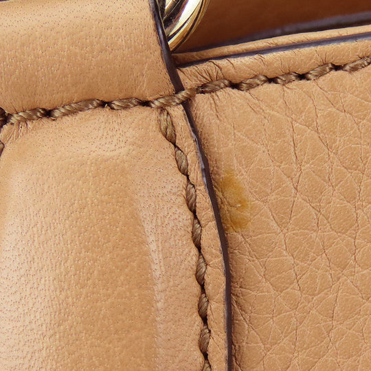 GUCCI Handbag 369176 leather beige Interlocking Soho Women Used Authentic