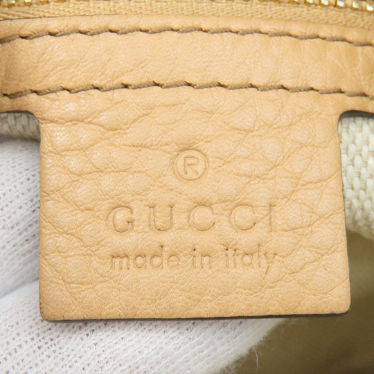 GUCCI Handbag 369176 leather beige Interlocking Soho Women Used Authentic
