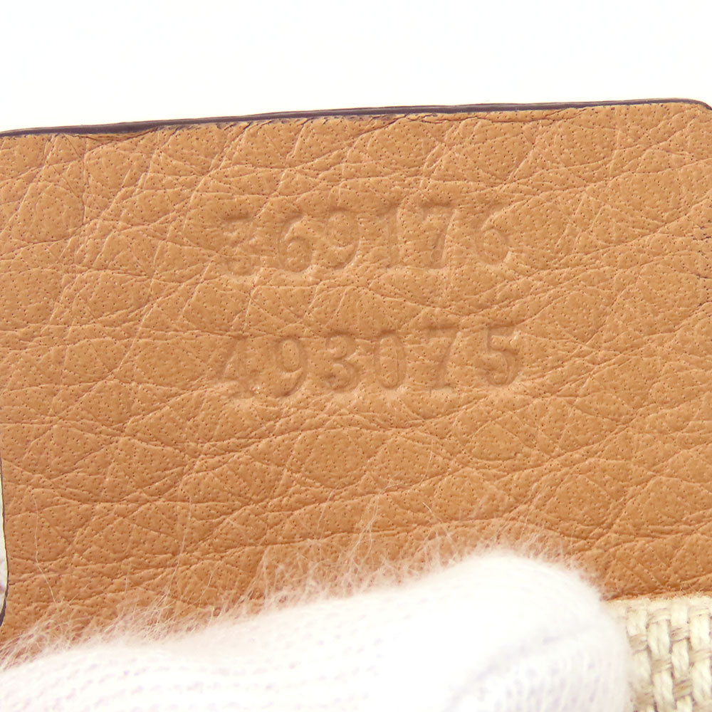 GUCCI Handbag 369176 leather beige Interlocking Soho Women Used Authentic