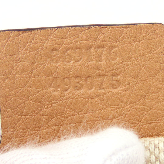 GUCCI Handbag 369176 leather beige Interlocking Soho Women Used Authentic
