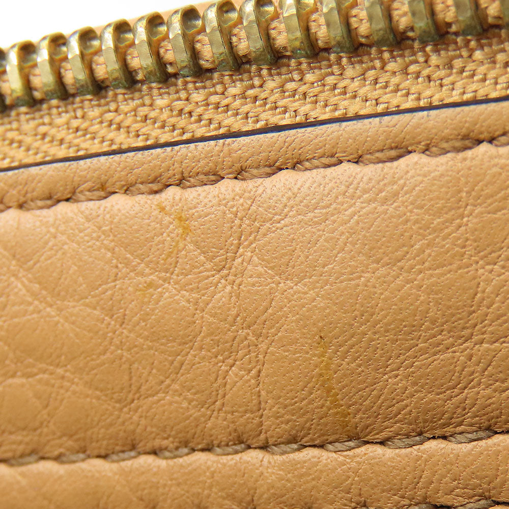 GUCCI Handbag 369176 leather beige Interlocking Soho Women Used Authentic