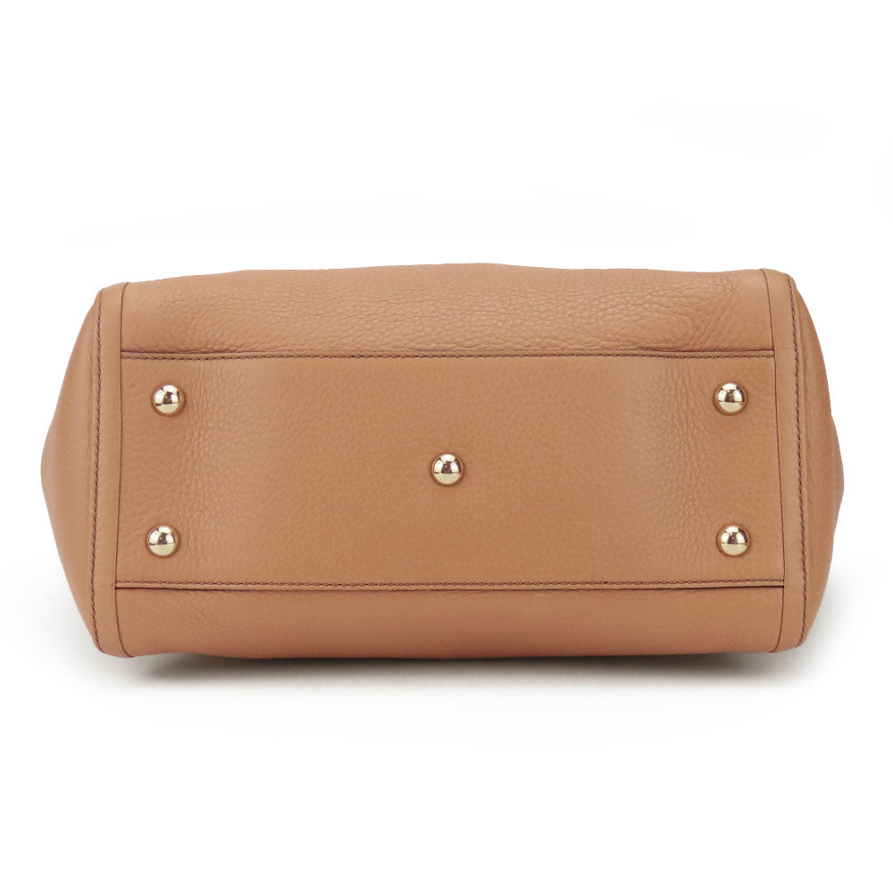 GUCCI Handbag 369176 leather beige Interlocking Soho Women Used Authentic
