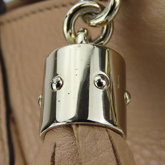 GUCCI Handbag 369176 leather beige Interlocking Soho Women Used Authentic