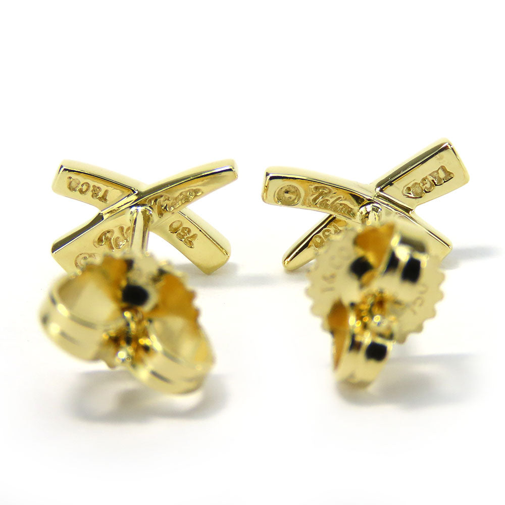 TIFFANY&Co. Pierce K18 yellow gold Yellow Gold Kiss X Women Used Authentic