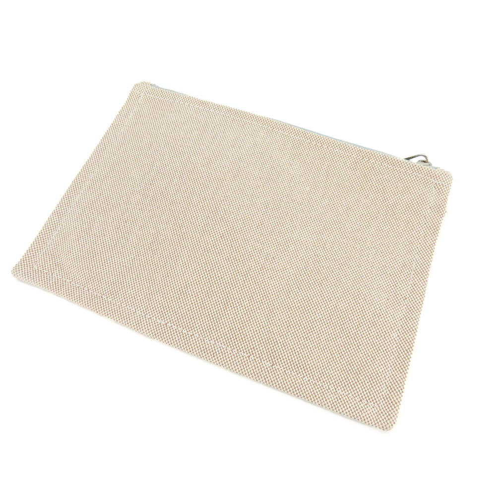HERMES Pouch canvas Beige type New Yotting PM unisex(Unisex) Used Authentic
