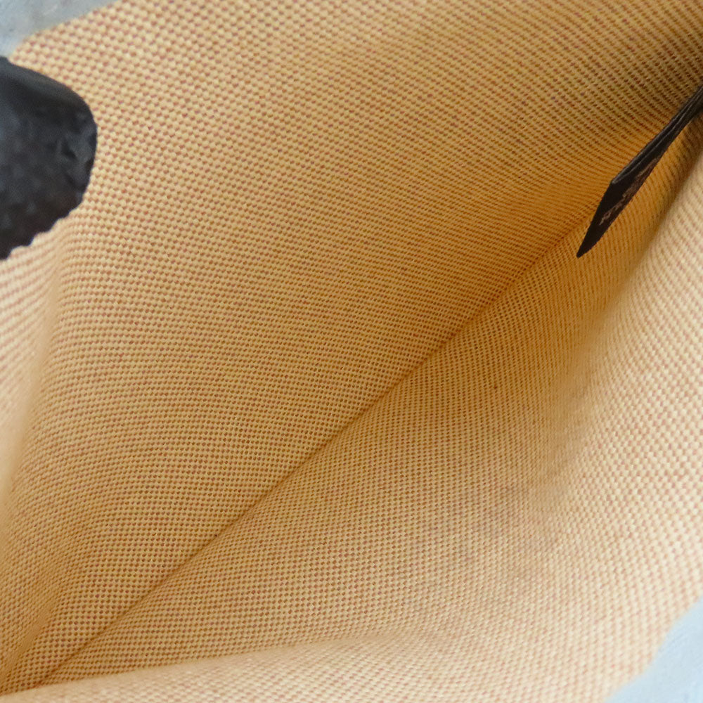 HERMES Pouch canvas Beige type New Yotting PM unisex(Unisex) Used Authentic
