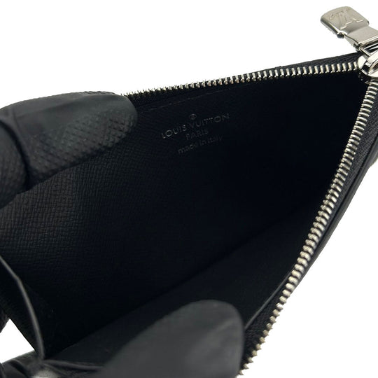 LOUIS VUITTON Card Case N64038 Damier Grafitte black Coin card holder mens Used Authentic