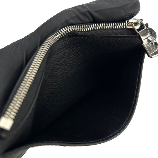LOUIS VUITTON Card Case N64038 Damier Grafitte black Coin card holder mens Used Authentic