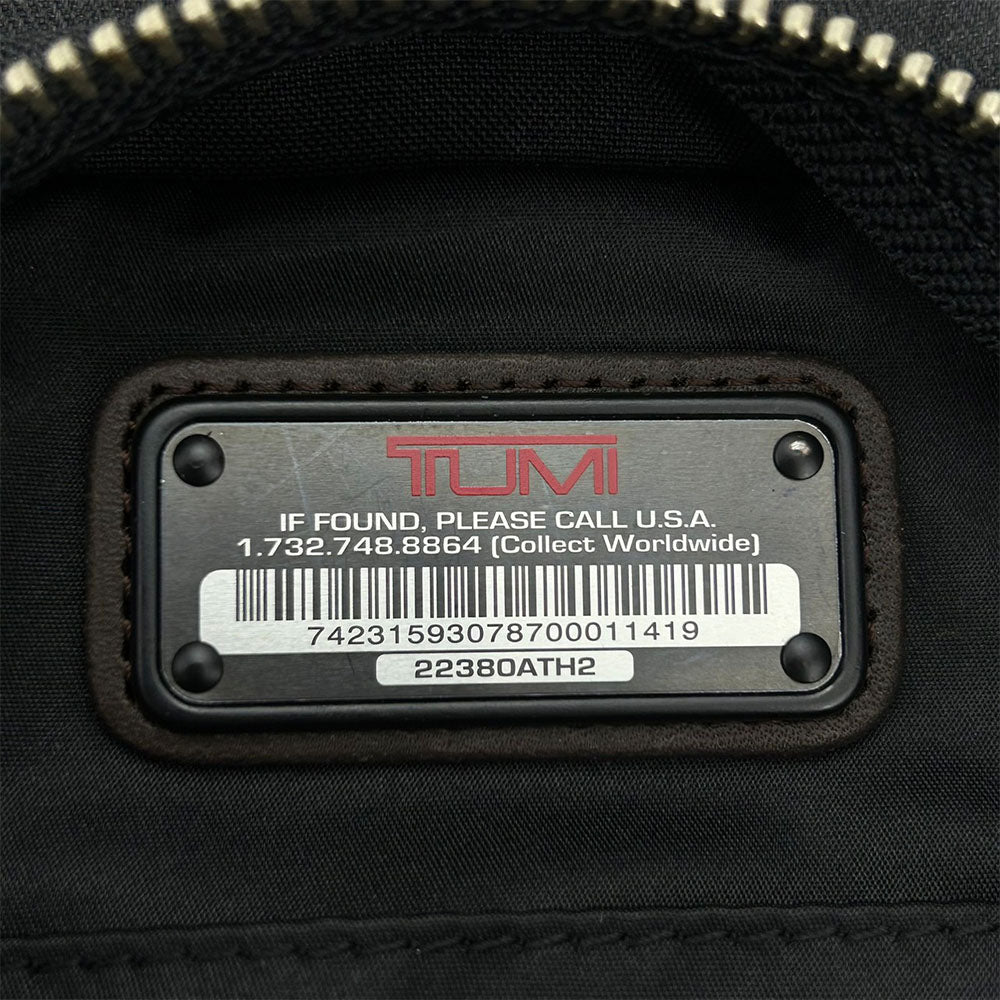 TUMI Backpack 22380ATH2 Leather, Canvas Gray type Alpha Bravo mens Used Authentic