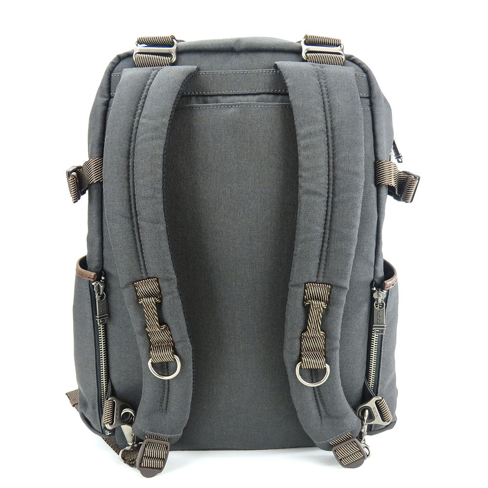 TUMI Backpack 22380ATH2 Leather, Canvas Gray type Alpha Bravo mens Used Authentic