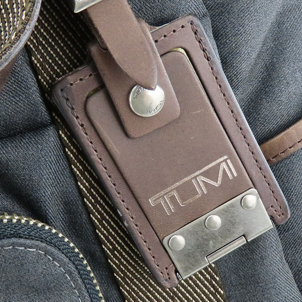 TUMI Backpack 22380ATH2 Leather, Canvas Gray type Alpha Bravo mens Used Authentic