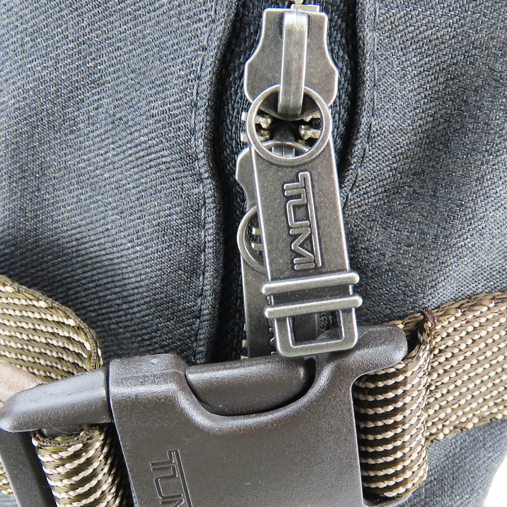 TUMI Backpack 22380ATH2 Leather, Canvas Gray type Alpha Bravo mens Used Authentic