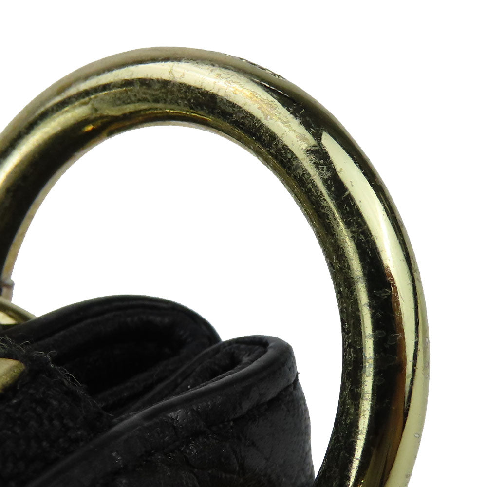 COACH Shoulder Bag 33521 leather black Charlie Embossed Horse and Carriage Women Used Authentic