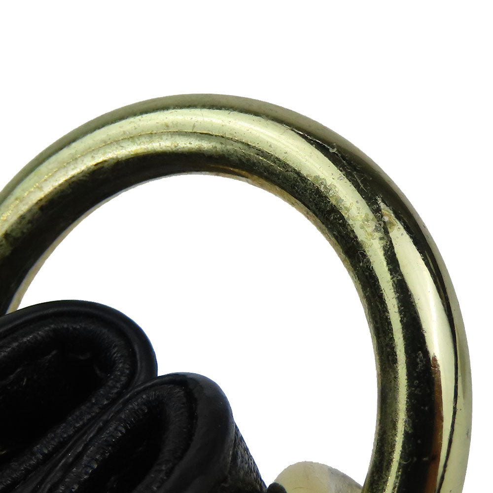 COACH Shoulder Bag 33521 leather black Charlie Embossed Horse and Carriage Women Used Authentic