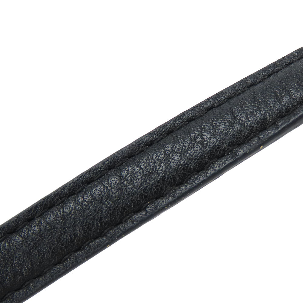 COACH Shoulder Bag 33521 leather black Charlie Embossed Horse and Carriage Women Used Authentic