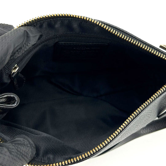 COACH Shoulder Bag 33521 leather black Charlie Embossed Horse and Carriage Women Used Authentic