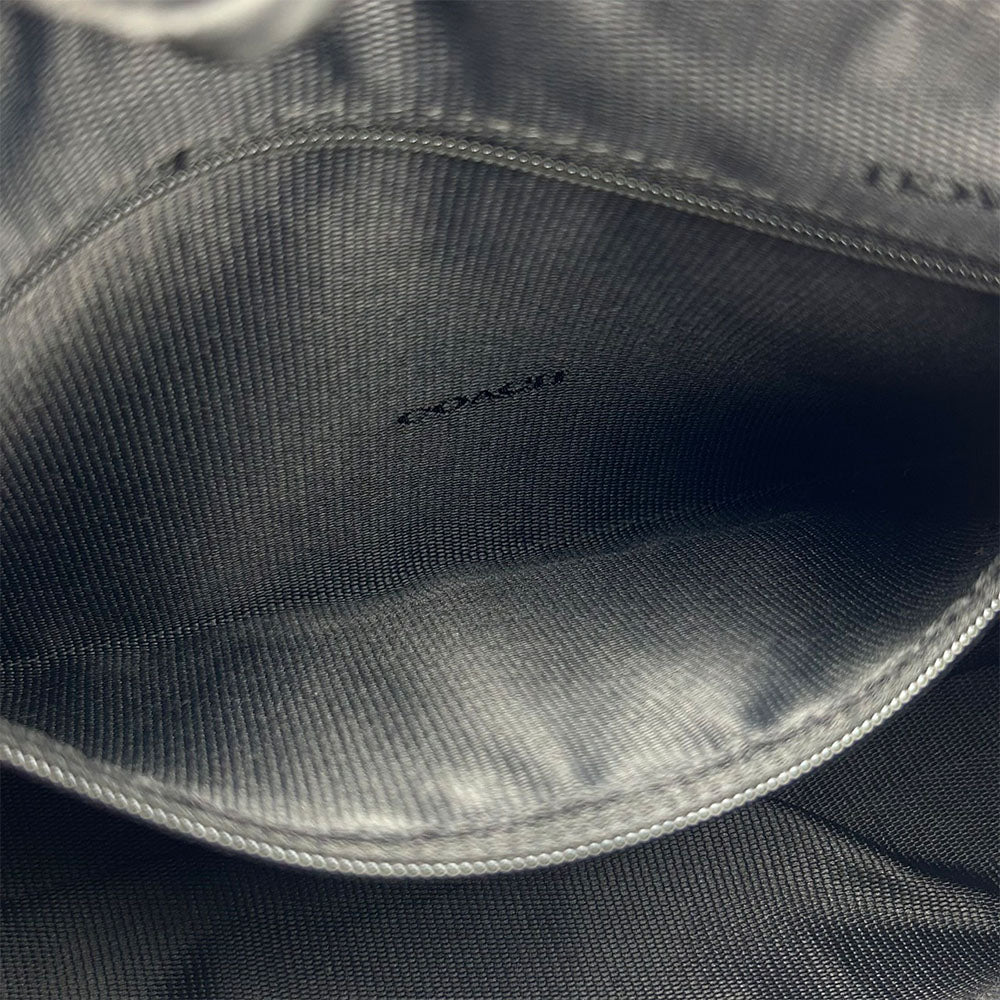 COACH Shoulder Bag 33521 leather black Charlie Embossed Horse and Carriage Women Used Authentic