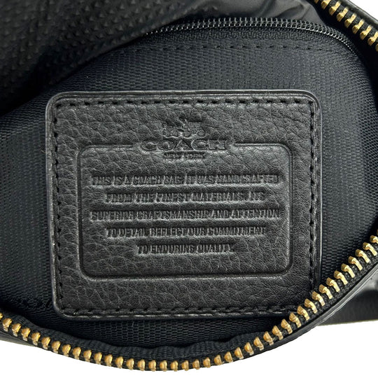 COACH Shoulder Bag 33521 leather black Charlie Embossed Horse and Carriage Women Used Authentic