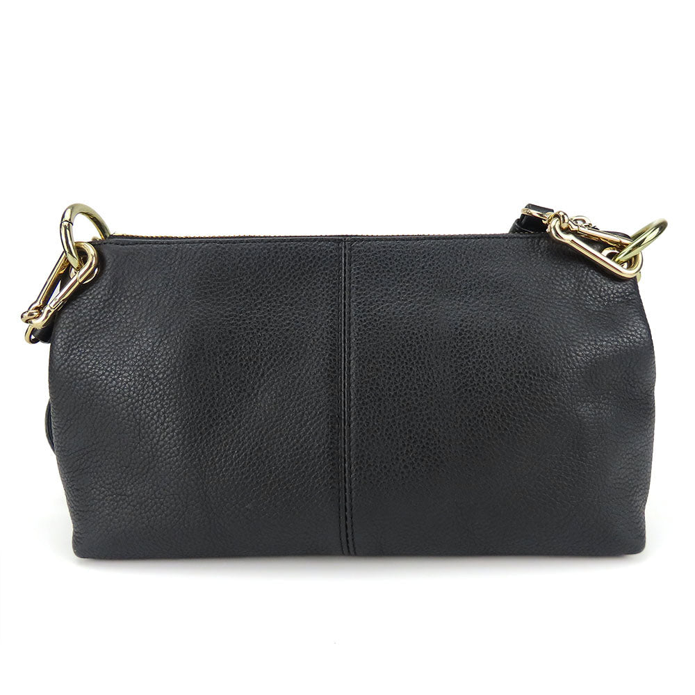 COACH Shoulder Bag 33521 leather black Charlie Embossed Horse and Carriage Women Used Authentic