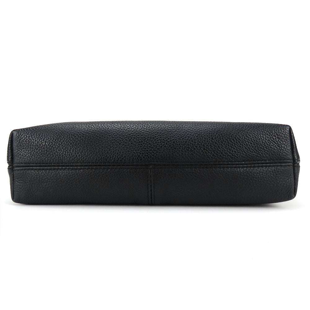 COACH Shoulder Bag 33521 leather black Charlie Embossed Horse and Carriage Women Used Authentic