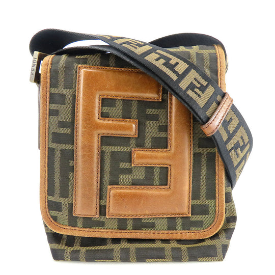 FENDI Shoulder Bag 7VA155 Canvas, Leather Zucca Women Used Authentic